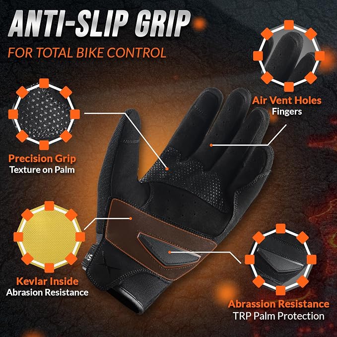 Breathable Motorcycle Gloves for Men - Image 3