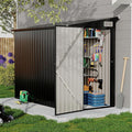 4' x 8' Outdoor Lean to Storage Sheds Outdoor, Heavy-Duty Lean to Garden by RELJOFUM