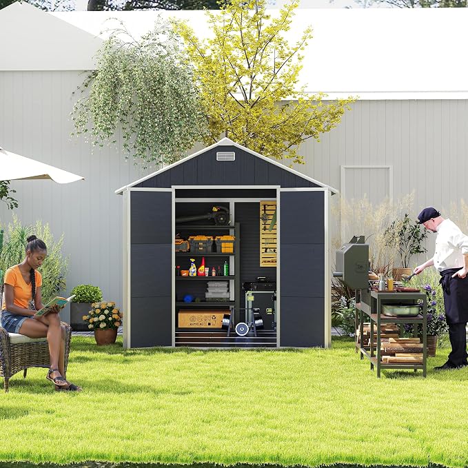 MyVoice 8x8 FT Outdoor Resin Storage Shed - Image 9