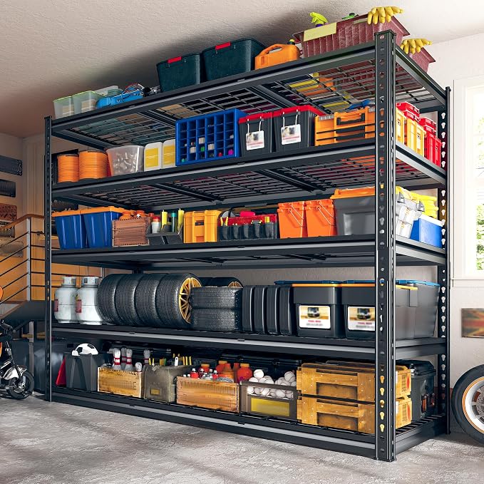 REIBII 55" W Garage Shelving, Heavy Duty Storage Shelves Load 3000LBS, 5 Tier - Image 6