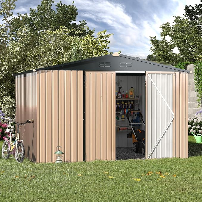 U-MAX 8' x 10' Metal Storage Shed by U-MAX