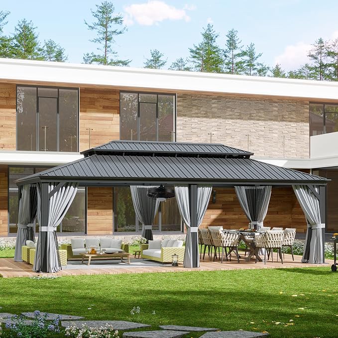 Aoxun 12' X 24' Hardtop Gazebo by Aoxun
