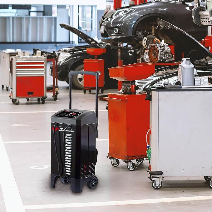 Schumacher Electric Wheeled Battery Charger and Engine Starter, Fully Automatic - Image 3