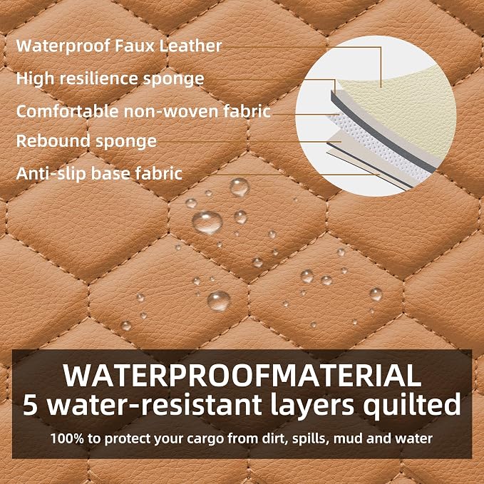 Elantrip 2PCs Front Car Seat Covers Leather Car Seat Protector Universal fit - Image 4