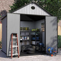 7.3x7.3 FT Resin Outdoor Storage Shed Large, 376 Cuft Garden Tool Sheds & by EHHLY