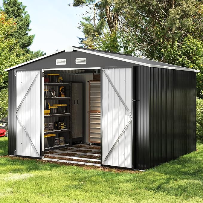 Aoxun 9.4x7.3x6.5 FT Outdoor Storage Shed - Image 7