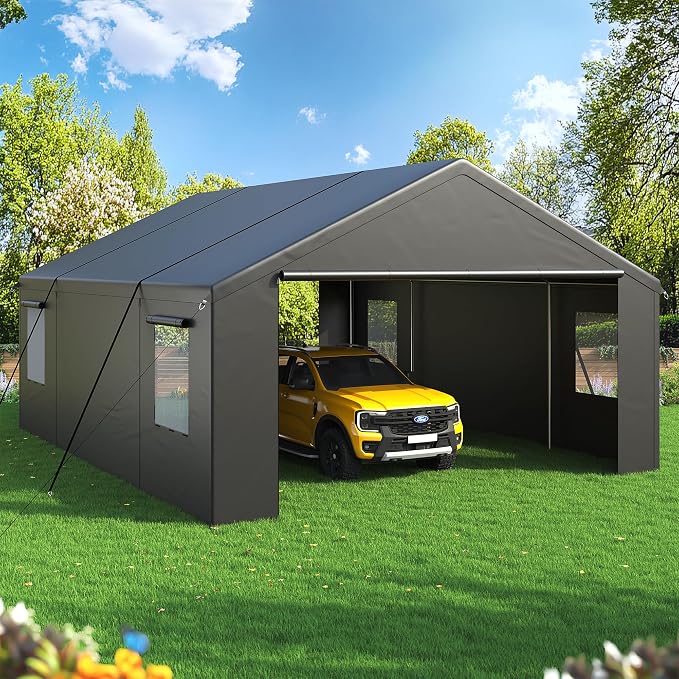 Carport, Heavy Duty Car Port 20x20 FT, Large Car Canopy by AirWire