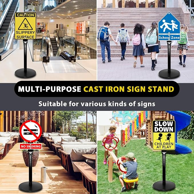 Parking Sign Stand with Base - Image 6