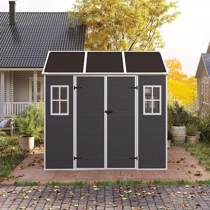 MyVoice 8x7 FT Outdoor Resin Storage Shed - Image 8