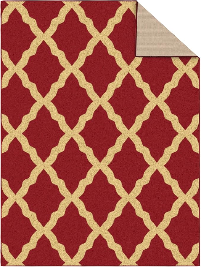 Ottomanson 5' x 6'6" Rugs for Living Room Trellis Area Rug for Bedroom - Image 7