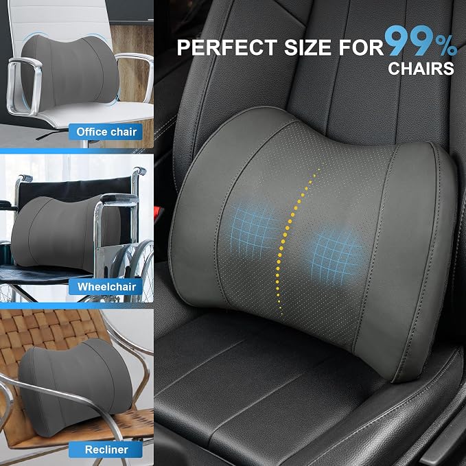 Lumbar Support Pillow for Car, Memory Foam Lumbar Pillow for Lower Back Pain - Image 8