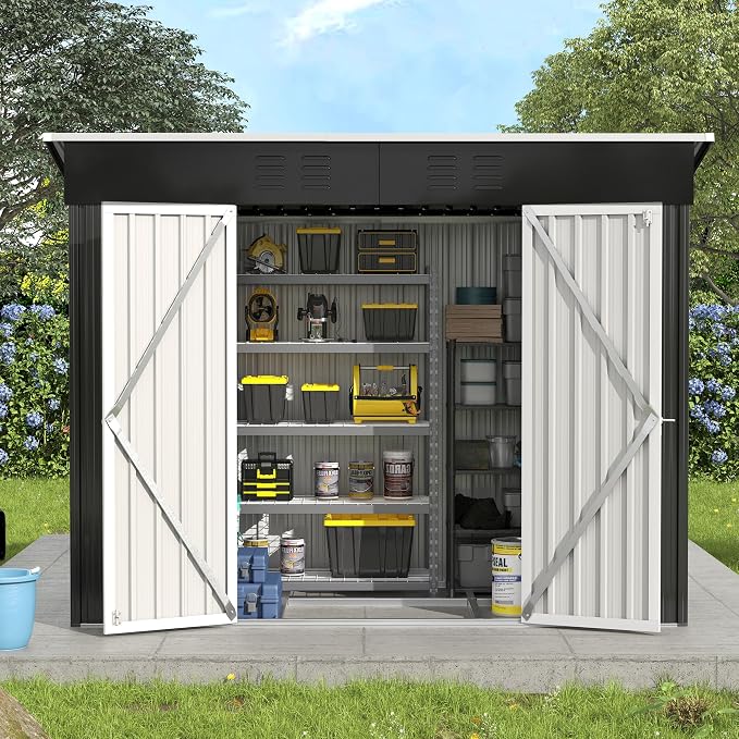 UDPATIO Outdoor Storage Shed 8x4 FT, Outside Sheds & Outdoor Storage Metal - Image 8