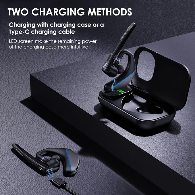 Bluetooth Headset V5.3, Wireless Earpiece - Image 5