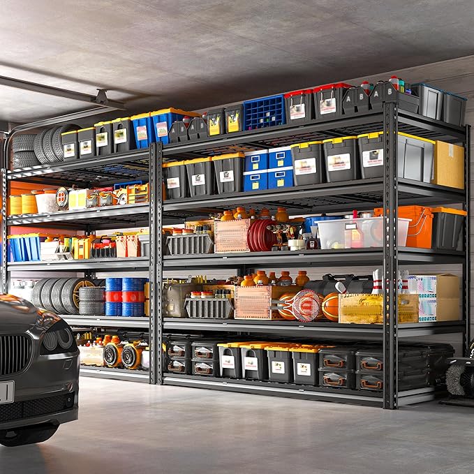 REIBII 55" W Garage Shelving, Heavy Duty Storage Shelves Load 3000LBS, 5 Tier - Image 8