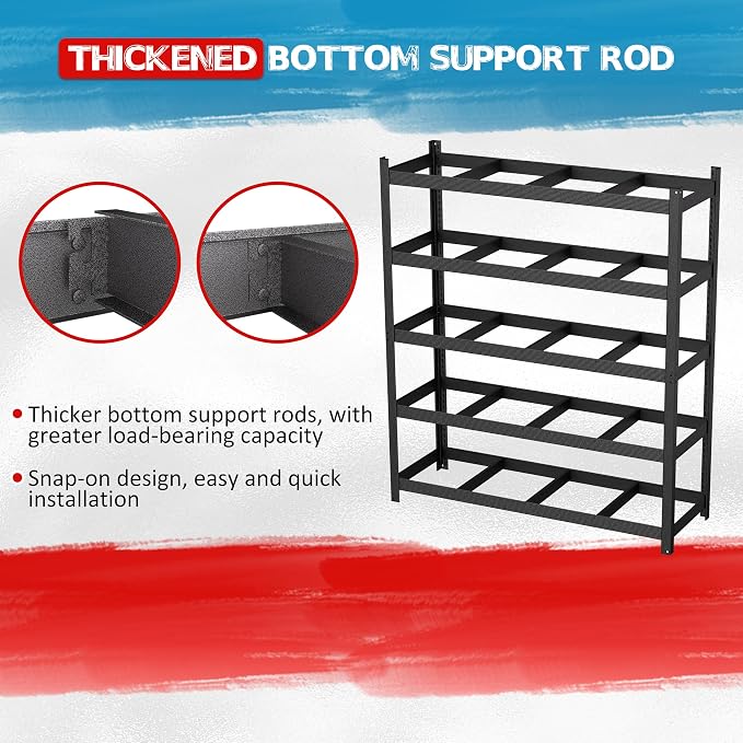 MUPATER 72.05” W × 24.02” D × 83.86” H, Heavy Duty Metal Storage Shelves - Image 9