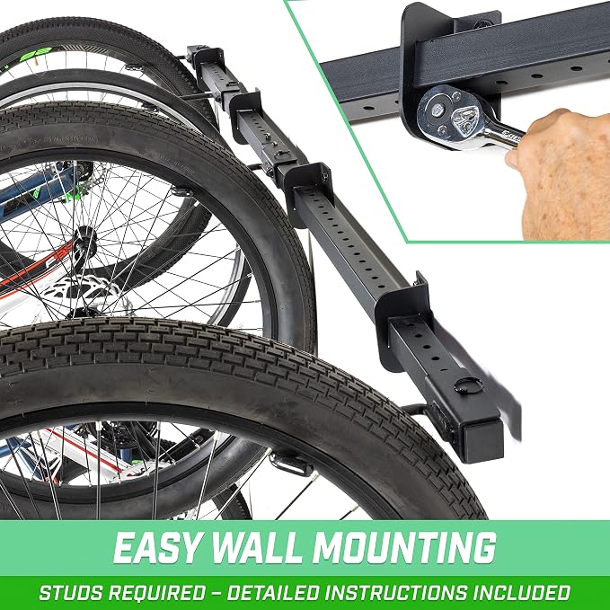 GoSports 6 ft Wall Mounted Bike Rack - Image 6
