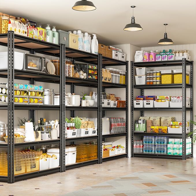REIBII 2020LBS Storage Shelves 5 Tier Garage Shelving Heavy Duty, Adjustable - Image 3