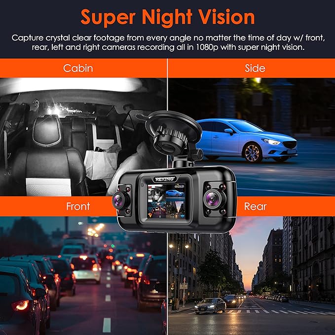 R4-4 Channel Dash Cam W/All Around 1080p Resolution, IR Night Vision, Parking - Image 6
