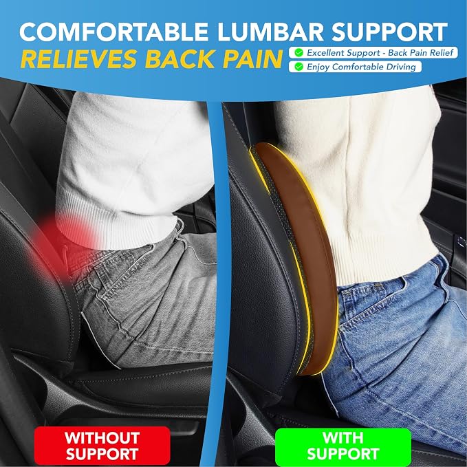 Lumbar Support Pillow for Car, Memory Foam Lumbar Pillow for Lower Back Pain - Image 4