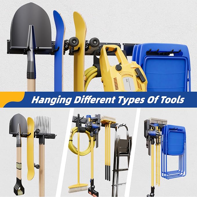 Garage Tool Organizer Wall Mount, Heavy Duty Garden Tool Organizers - Image 5