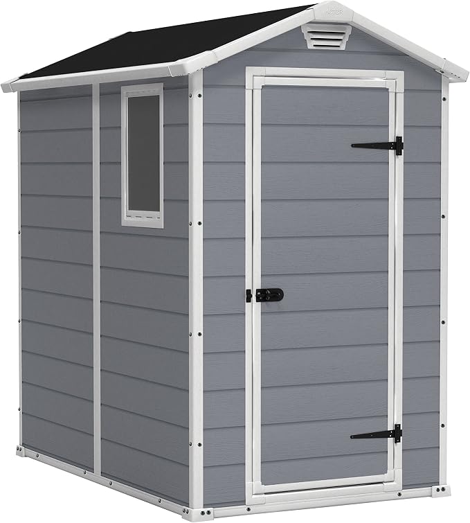 Keter Manor 4x6 Resin Outdoor Storage Shed Kit-Perfect to Store Patio Furniture by Keter