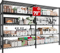 REIBII 70"W Storage Shelves Load 1600LBS, Metal Shelving 5-tier Wire Shelving by REIBII