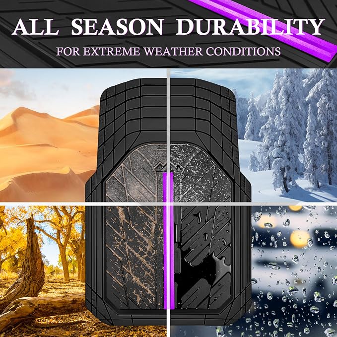 CAR PASS Metal Medium Rubber Floor Mats - Image 5