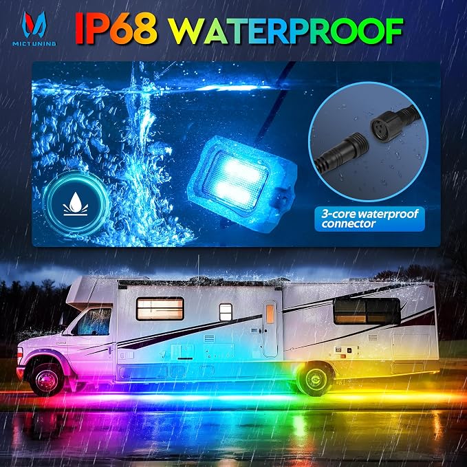 MICTUNING C2 MAX RGB+IC LED Rock Light - Image 6