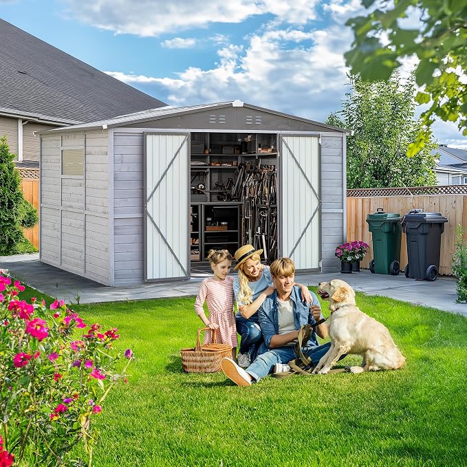 MyVoice 8x10 FT Wooden Outdoor Storage Shed - Image 8