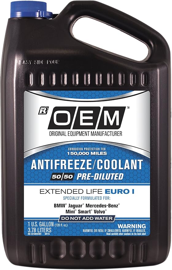 OEM Recochem European Vehicles Premium Antifreeze 50/50 Extended Life Coolant by OEM