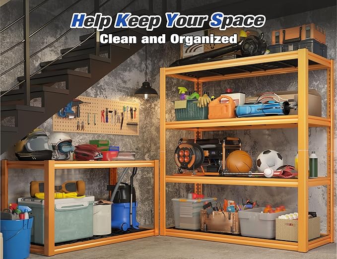 REIBII 40" W Garage Shelving Heavy Duty Metal Shelving 2200LBS Storage Shelves - Image 5