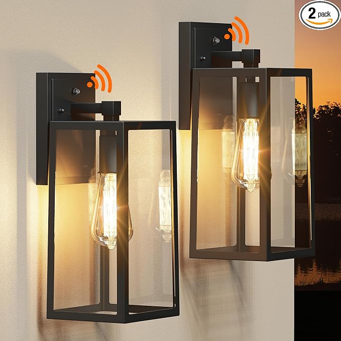 PARTPHONER Dusk to Dawn Outdoor Light Fixtures Wall Mount, Sensor Porch Lights by PARTPHONER