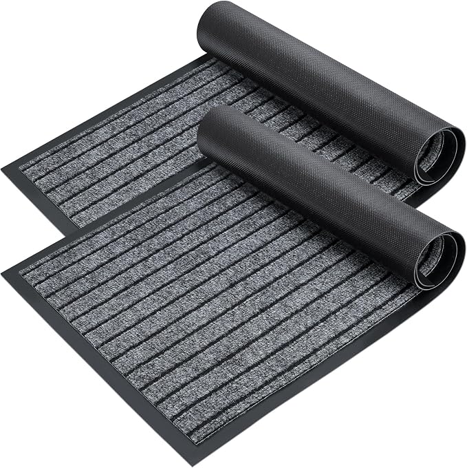 LotFancy 30" x 17" Set of 2 Front Door Mat by LotFancy
