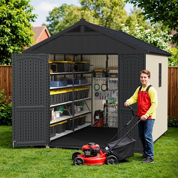 Greesum 8×10 FT Plastic Outdoor Storage Shed - Image 3