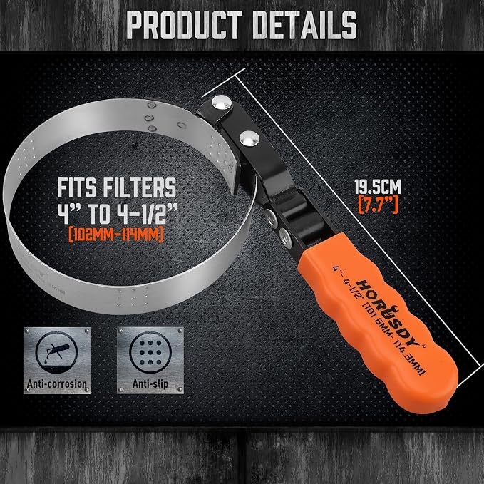 HORUSDY Large Swivel Oil Filter Wrench, Durable & Easy Operation - Image 2