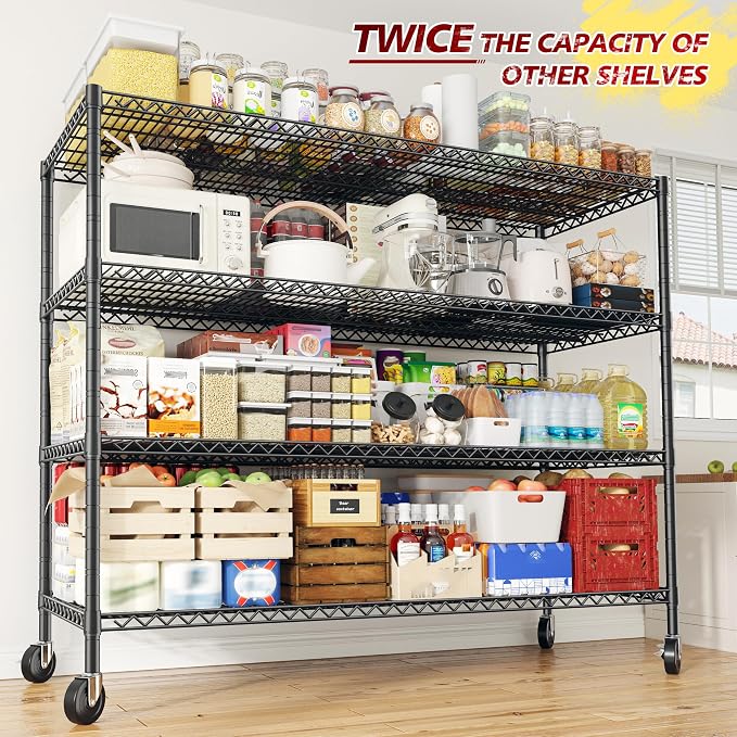 REIBII 75.6" H Storage Shelves Wire Shelving Unit - Image 4