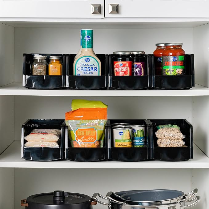 IRIS USA Plastic Shelf Bins Stackable Open Front Storage Bins Plastic Hanging - Image 9