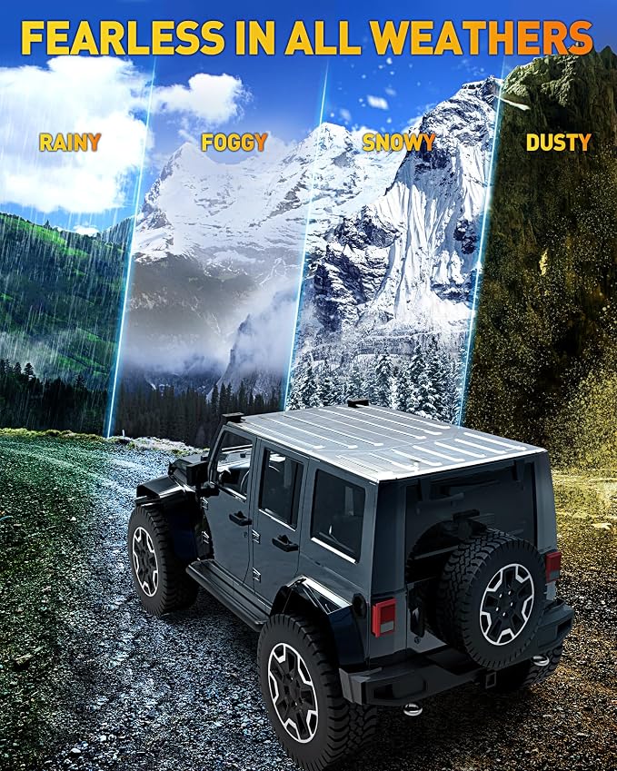NAOEVO 12 Inch LED Light Bar, 300W 30000LM LED Offroad/Driving/Fog Lights - Image 9