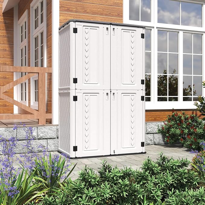 HOMSPARK Storage Shed Weather Resistance, Outdoor Storage Cabinet - Image 6