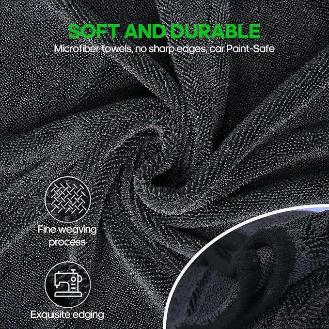 4 Pack Microfiber Towels Extra Large Ultra Absorbent Drying Towel - Image 5