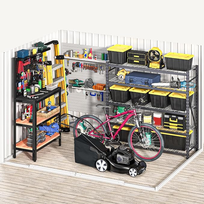 DWVO 8'x6' Large Metal Outdoor Storage Shed, Heavy Duty Tool Storage Sheds - Image 7