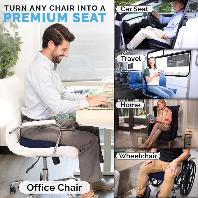 ComfiLife Gel Enhanced Seat Cushion – Office Chair Cushion – Non-Slip Gel & - Image 7