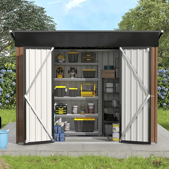 UDPATIO Outdoor Storage Shed 8x4 FT, Outside Sheds & Outdoor Storage Metal - Image 8