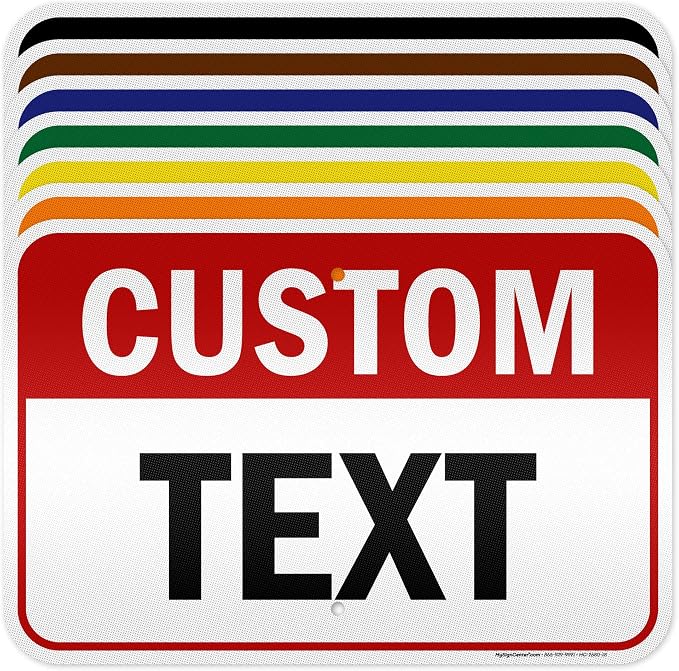 Custom Sign, Custom Sign for Business, Indoor/Outdoor use. 12x18 Inches by MySignCenter