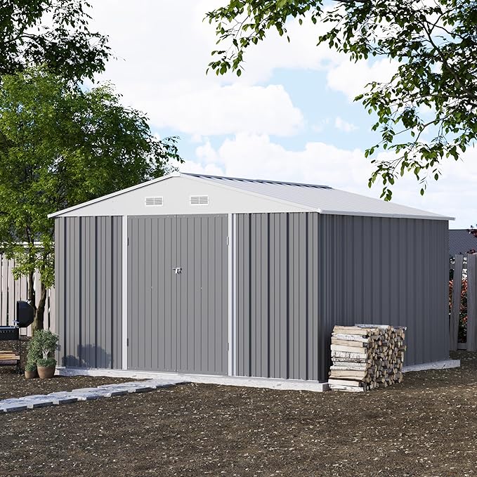 Patiowell 10' x 10' Metal Storage Shed - Image 2