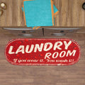 Ottomanson 20" x 59" Oval Laundry Room Rug by Ottomanson