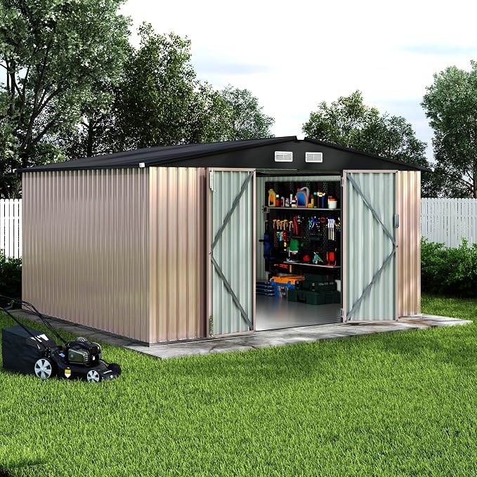 10x12 FT Metal Storage Sheds Outdoor, Metal ToolShed - Image 7