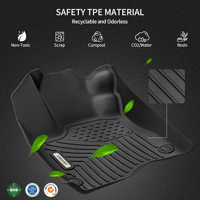 OEDRO Floor Mats Fits for Honda CR-V 2023-2026, Custom Fit TPE All-Weather - Image 4