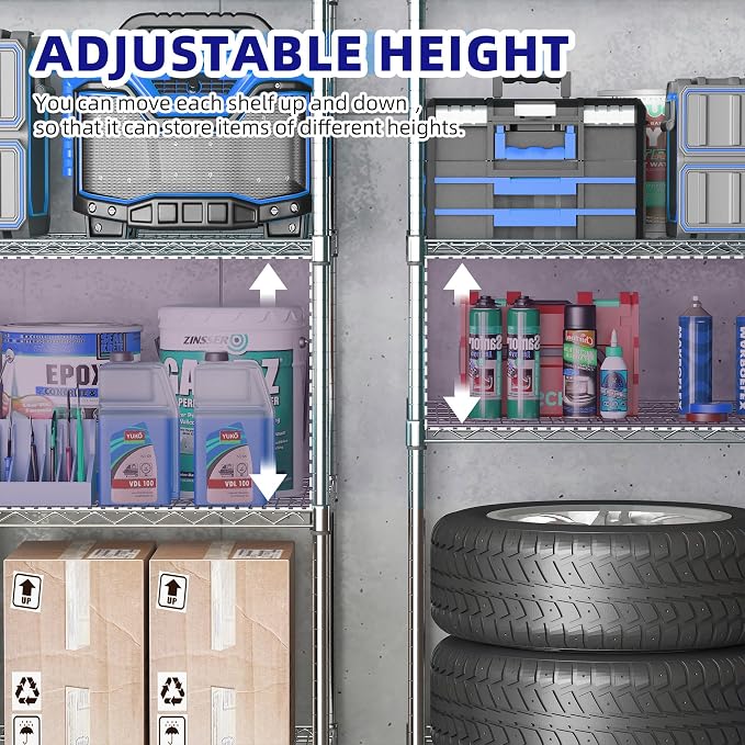 5 Tier Metal Shelving Unit - Image 5