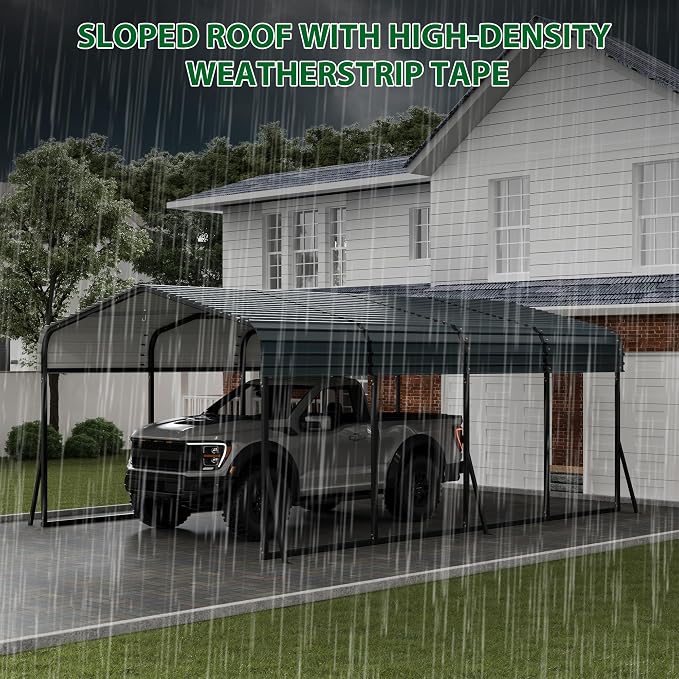 12' x 20' x 8.5' Heavy Duty Metal Carport - Image 5
